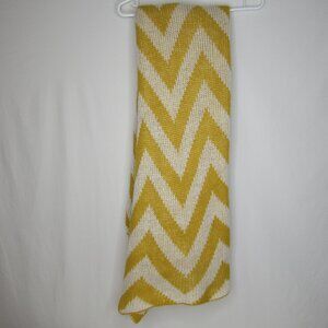 Pottery Barn Yellow Gold Chevron Throw Blanket